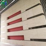 Exterior PVDF Coating Marble Grain Aluminum 3D Wall Panels For Airports