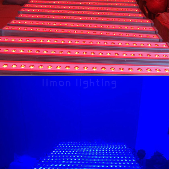 IP65 Outdoor 18X3W RGB Tri-color Landscape Led Wall Washer Bar DMX Stage Lights