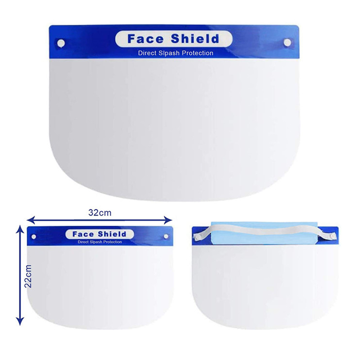 Disposable Protective Face Shield Transparent Face Protection Shield FDA CE Approved