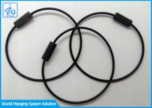 Quality 316 Stainless Steel Cable Loop Key Ring Nylon Coated 1.2mm wholesale