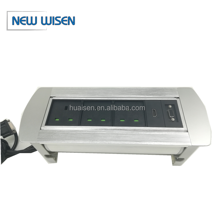 Flip Up Meeting Conference Table Switch Socket Box USB VGA RJ45