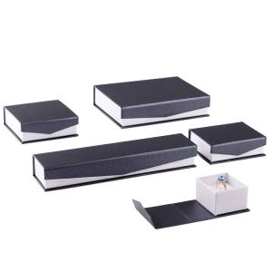Quality Flip Cardboard Jewelry Paper Boxes Necklace Packaging Magnetic Closure Gift Box wholesale