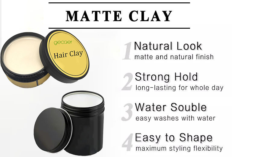 Strong Hold Natural Look Matte Texture Hair Paste Hair Mud for Men Stock 100g Volume