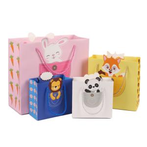 Quality CMYK 4 Color Offset Printing Paper Box Bag for Cartoon Cute Animal Gift Shopping wholesale
