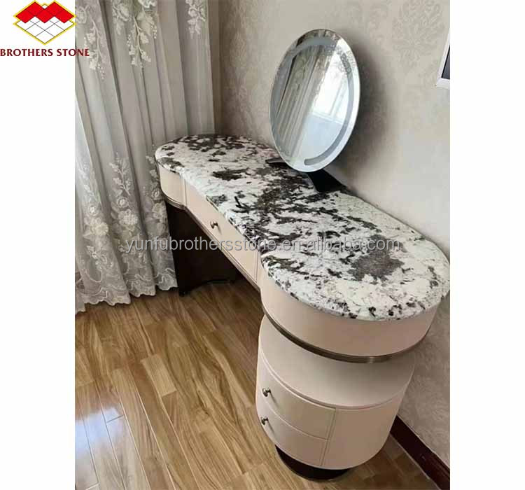 Interior Wall Cut-to-Size Glazed Snow Mountain Silver Fox Marble Stone in Polished Finish