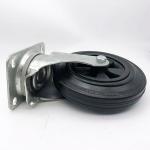 360 Degrees 160mm Rubber Caster For Litterbin Trash Can
