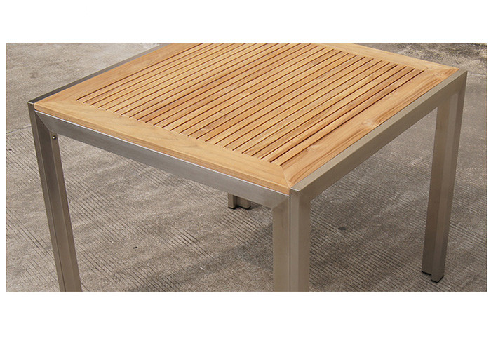 Stainless Steel Solid Wooden Outdoor Furniture High End With OEM / ODM Special Offer