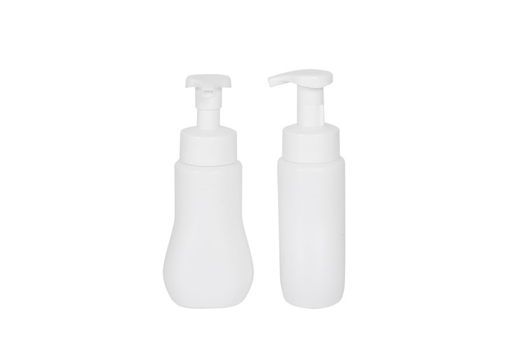 8oz Wavy Shape HDPE Mousse Foaming Bottle With 3cc Output
