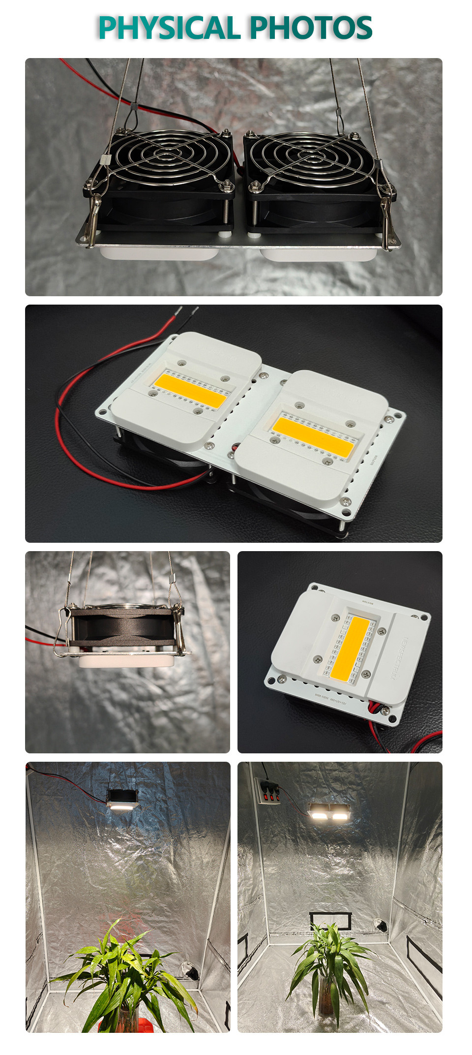Light Bar Module COB Plant Light with Built-in Fan Cooling System for Home Gardeners and Greenhouse Growers