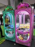 Pink Gift Toy Crane Machine With Metal / Tempering Glass Material