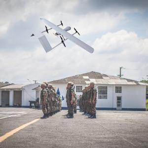 Quality Tracking Camera Pod Military Fixed Wing Drone VTOL Long Range Military Drones HX4HFW460 wholesale