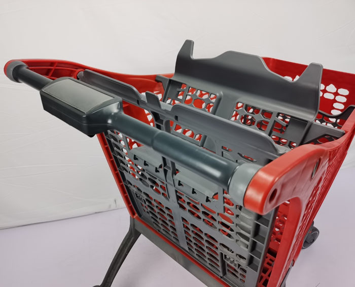 175L HDPP Nylon All Plastic Shopping Carts Warehouse Supermarket Shopping Trolley
