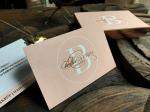Professional Rose Gold Edge Business Cards , Gold Foil Name Cards 90*54mm