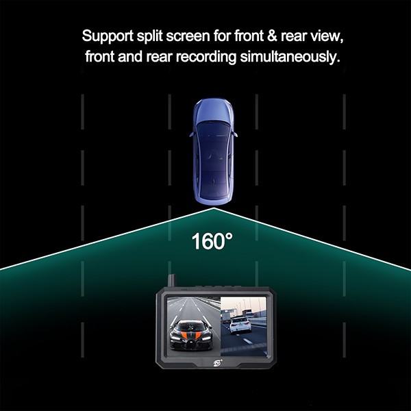 Vehicle 1080P Night Vision Backup Camera 5 Inch Screen For Dash Cam