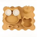 4 Pieces Silicone Bowl Set Non Toxic BPA Free Microwave Baby Dishes