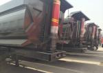 Black Color Hydraulic 3 Axles Semi Truck Flatbed Trailer Transport Cargo