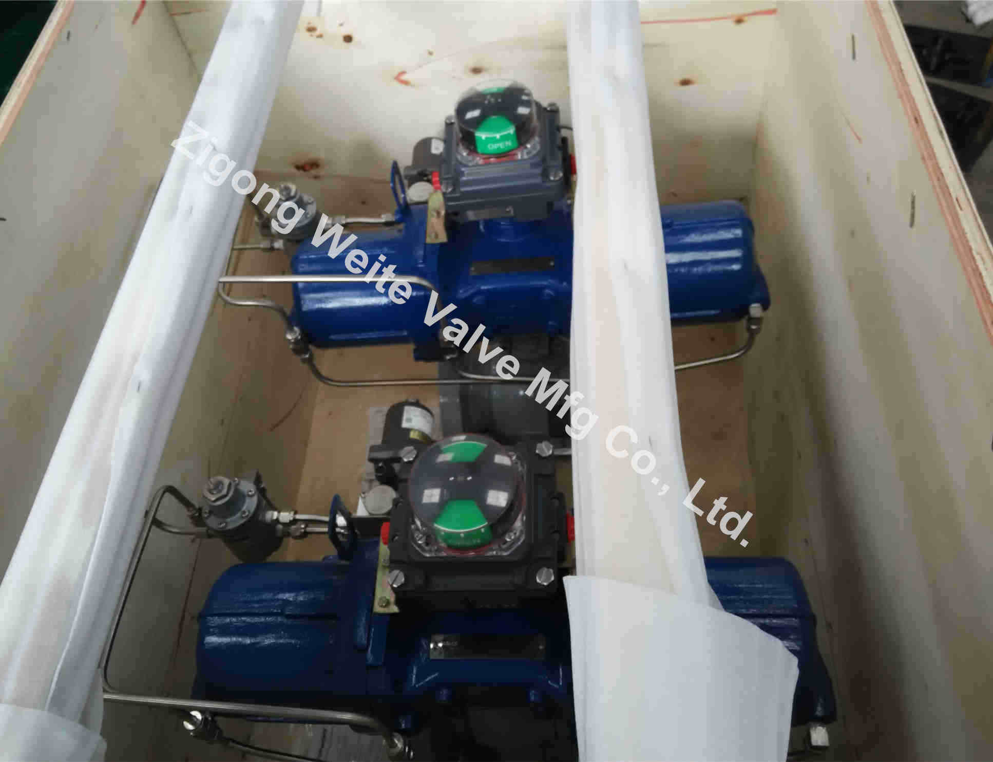 4" WCB Pneumatic Operated Ball Valve F316 STL Seat Class 300