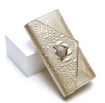 2016 new leather female fox head inlay diamond evening bag clutch leather clutch