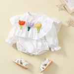 summer lovely organic 100% cotton infants Toddlers newborn baby gril romper baby