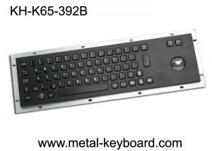 Quality IP65 Anti - vandal Black Industrial Computer Keyboard with Stainless steel Trackball wholesale