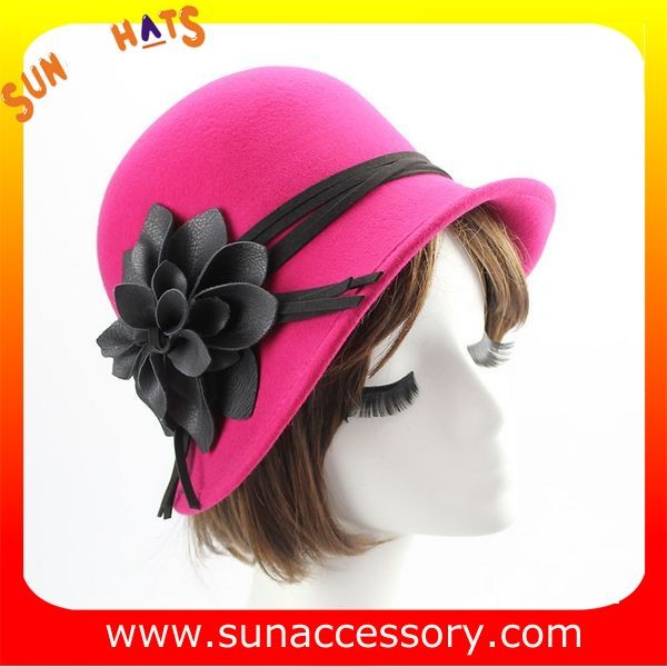 0402 Sunny hats unique charchaol wool felt hats for ladies ,Shopping online hats and caps wholesaling
