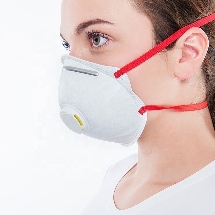 Cup Shaped Disposable Breathing Mask , Water Soluble Dust Mask Respirator