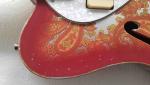 Custom Flower Power F-Holes Tele Electric Guitar
