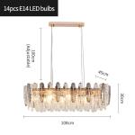 Living Room Girl Bedroom Decoration Rectangle Luxury traditional chandeliers(WH