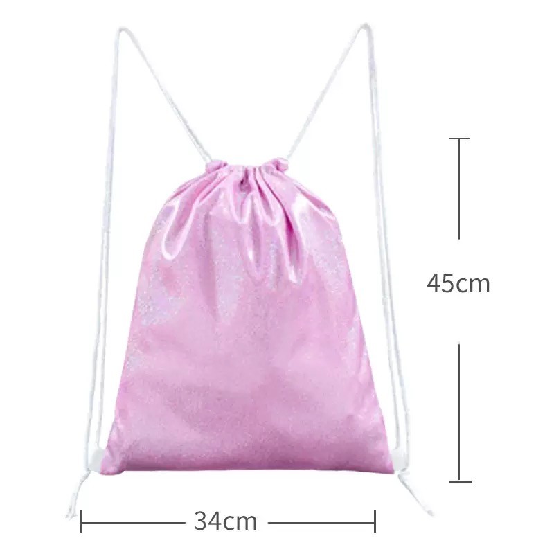 Colorful Sublimation Glittery Drawstring Bag For DIY Personalized Photo Printing