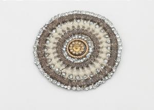 Quality Circle Flower Embroidery Patches , Fashionable Floral Embroidery Patches wholesale