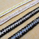 20KJ50 Polyester Metallic 1cm Crochet Braid Trim