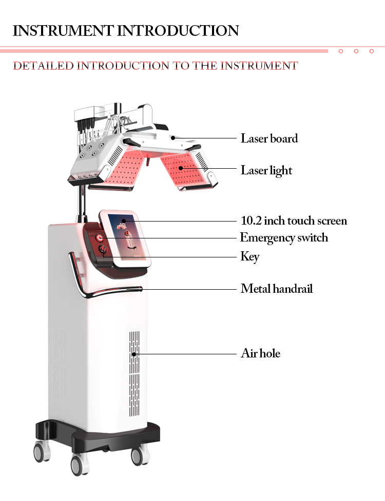 Red Diode Laser High Frequency Beauty Therapy Machine 650NM For Hair Growth OEM