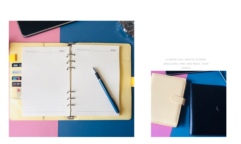 A5 A6 Soft PU Cover Notepad in Different Leather Colors for Customized Business Needs