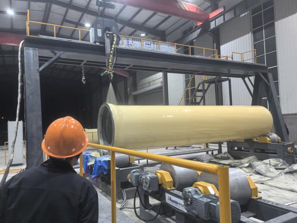 110m Total Length Pipe Foam Spray Insulated Machinery For Spray Winding Coating