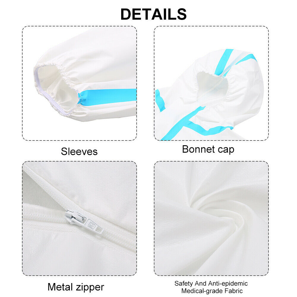 Full Body Medical Protective Coveralls One Piece Antibacterial S - 6XL