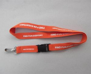 Quality Corporate logo polyester ID card badge lanyards, cheap silkscreen print polyester lanyards wholesale
