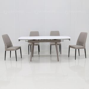 Quality Modern Home 1.1CBM SS Steel Furniture 4 Seater Extendable Dining Table Set wholesale