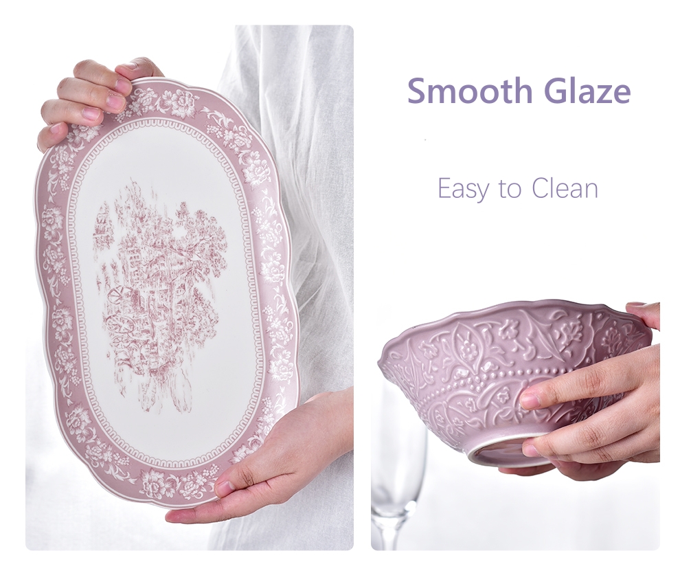 Ceramic Valentine'S Day Porcelain Gift Set For St Valentin Under Glazed