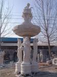 Two Women Pouring Water Marble Statue Slate Odm Stone Wall Fountain