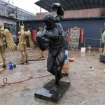 Bodybuilding Statue Bronze Schwarzenegger Sculpture Life Size Naked Muscle Man