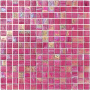 Quality Elegent Pink color with gold line glass mosaic mix pattern 20x20mm piece wholesale