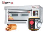 240V Commercial Stainless Steel Bread Deck Oven Gas Type Single Deck Three Trays