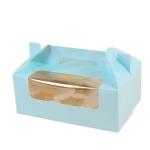 Sustainable Doughnut Cake Bakery Box Packaging Transparent Window Personalized