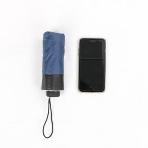 Quality Blue Compact Wind Resistant Umbrella , Uv Protection Mens Small Umbrella wholesale