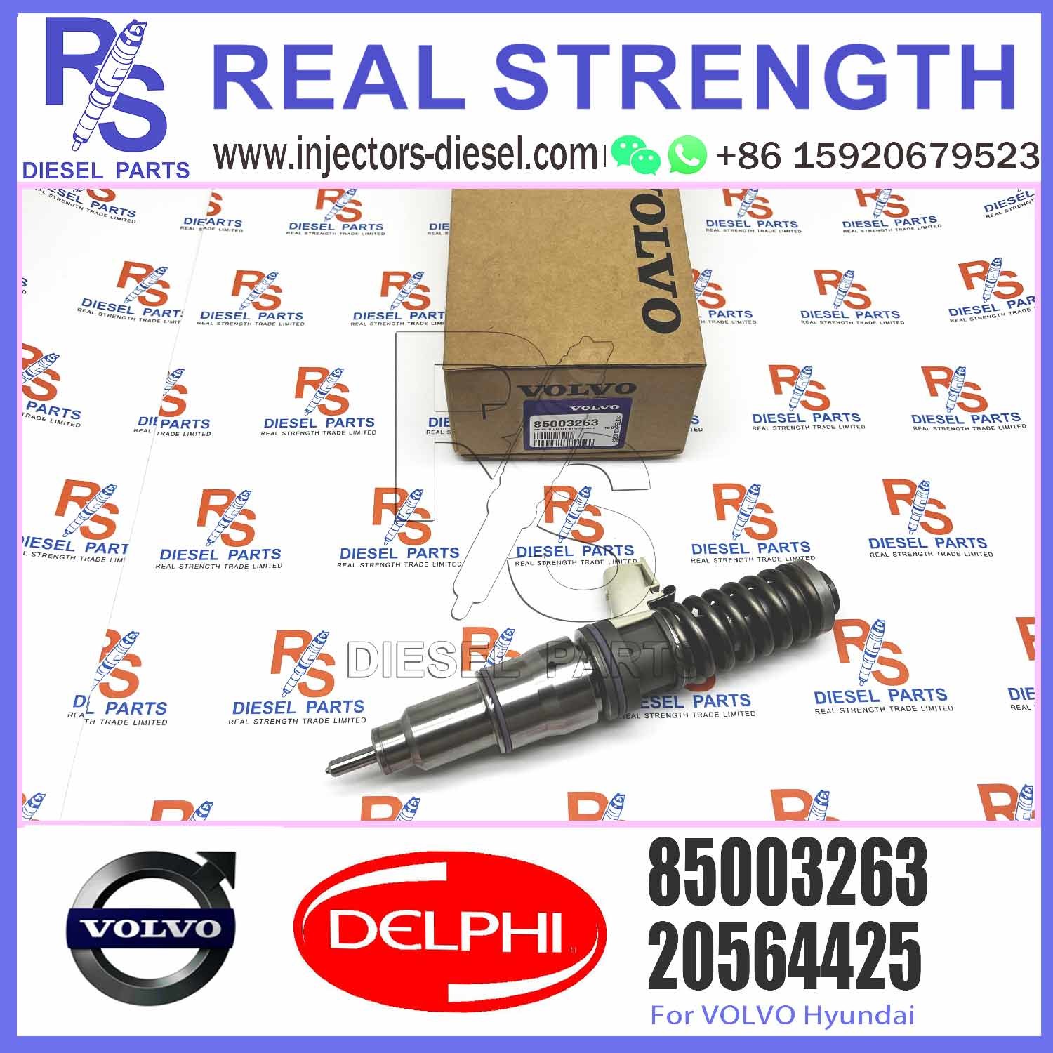 Common rail fuel Injector 21371672 3801618 85003263 for Excavator Parts EC380 EC480 D13H D13F Engine