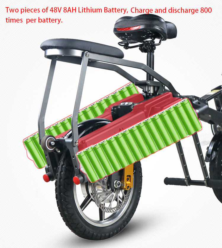 Folding Portable Electric Tricycle Bike 350W 48V Motor LCD Display
