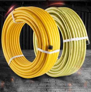 Quality N15 3/4&quot; Natural Gas Hose For Heater , PE Coated Corrugated Steel Gas Pipe wholesale
