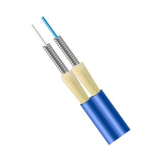 Quality GJSFJBV Duplex Double Tube Armored Fiber Optic Cable 2 Core PVC/LSZH wholesale
