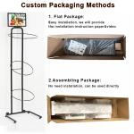 Fruit display stand display rack with removable headers posters floorstanding