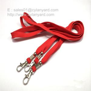 Quality Tubular neck strap with metal crimp and metal bead wholesale